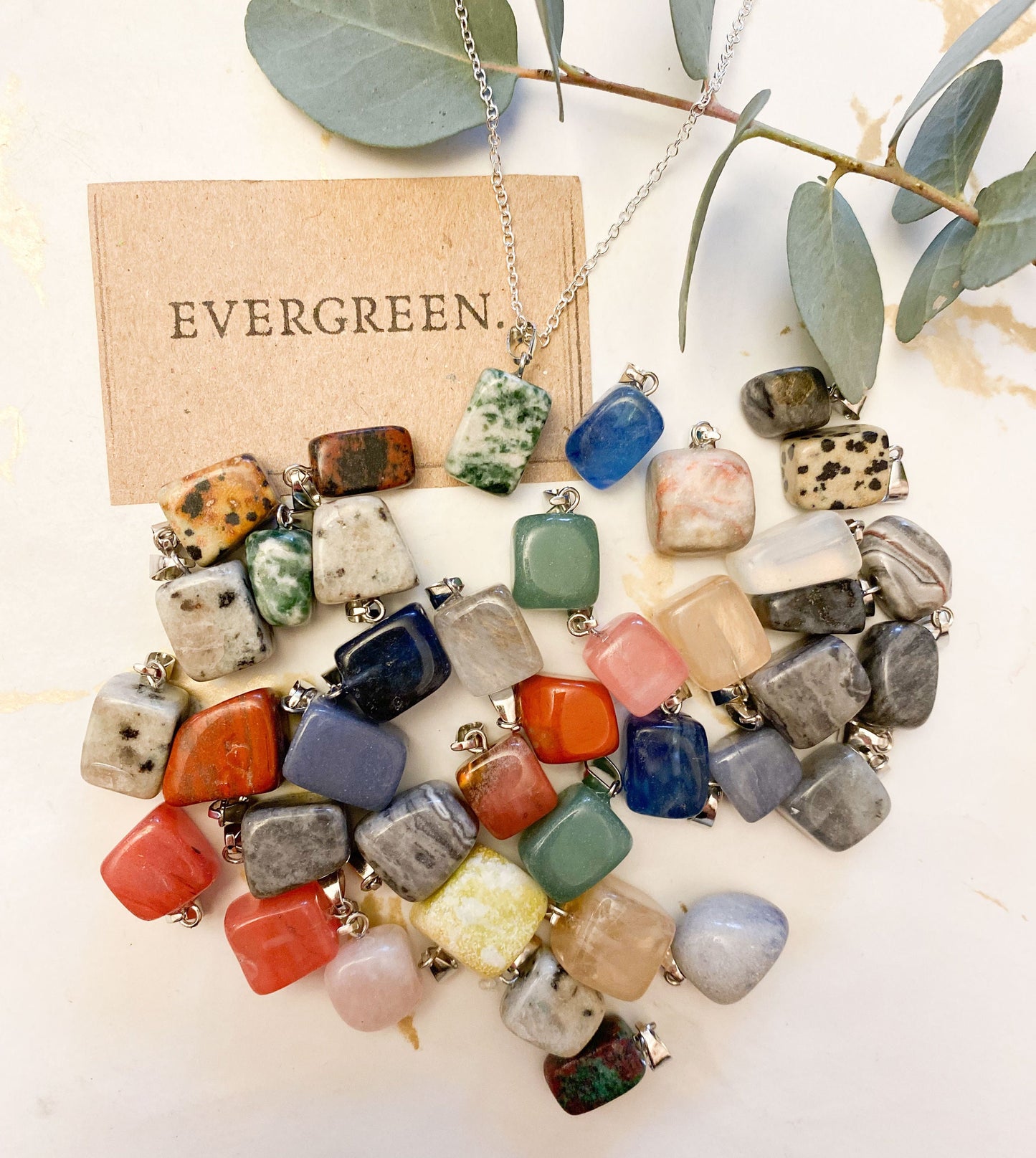 Beautiful Crystal Tumbled Stone Pendant - Wide Selection Available!