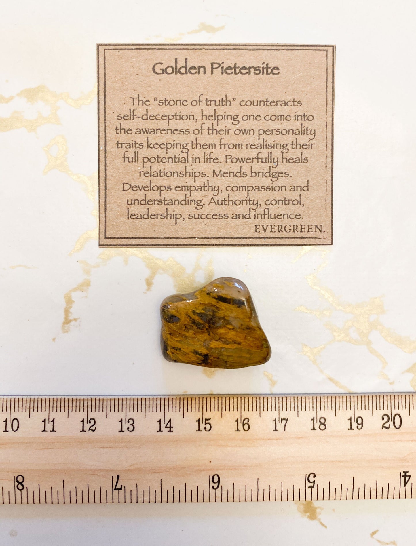Golden Pietersite Crystal Tumbled Stone - Healing, Success & Compassion