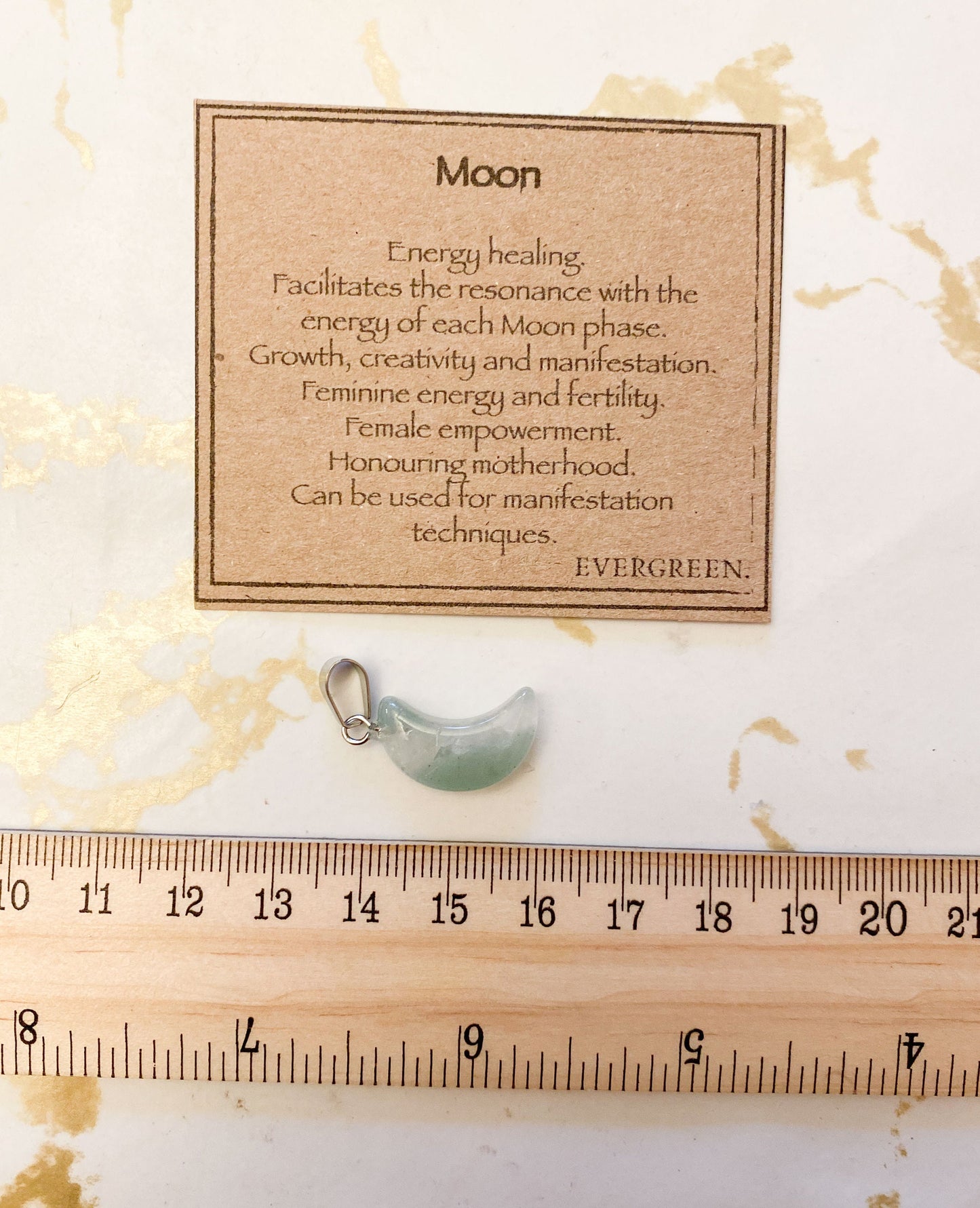 Crystal Moon Pendant - Healing, Growth & Manifestation