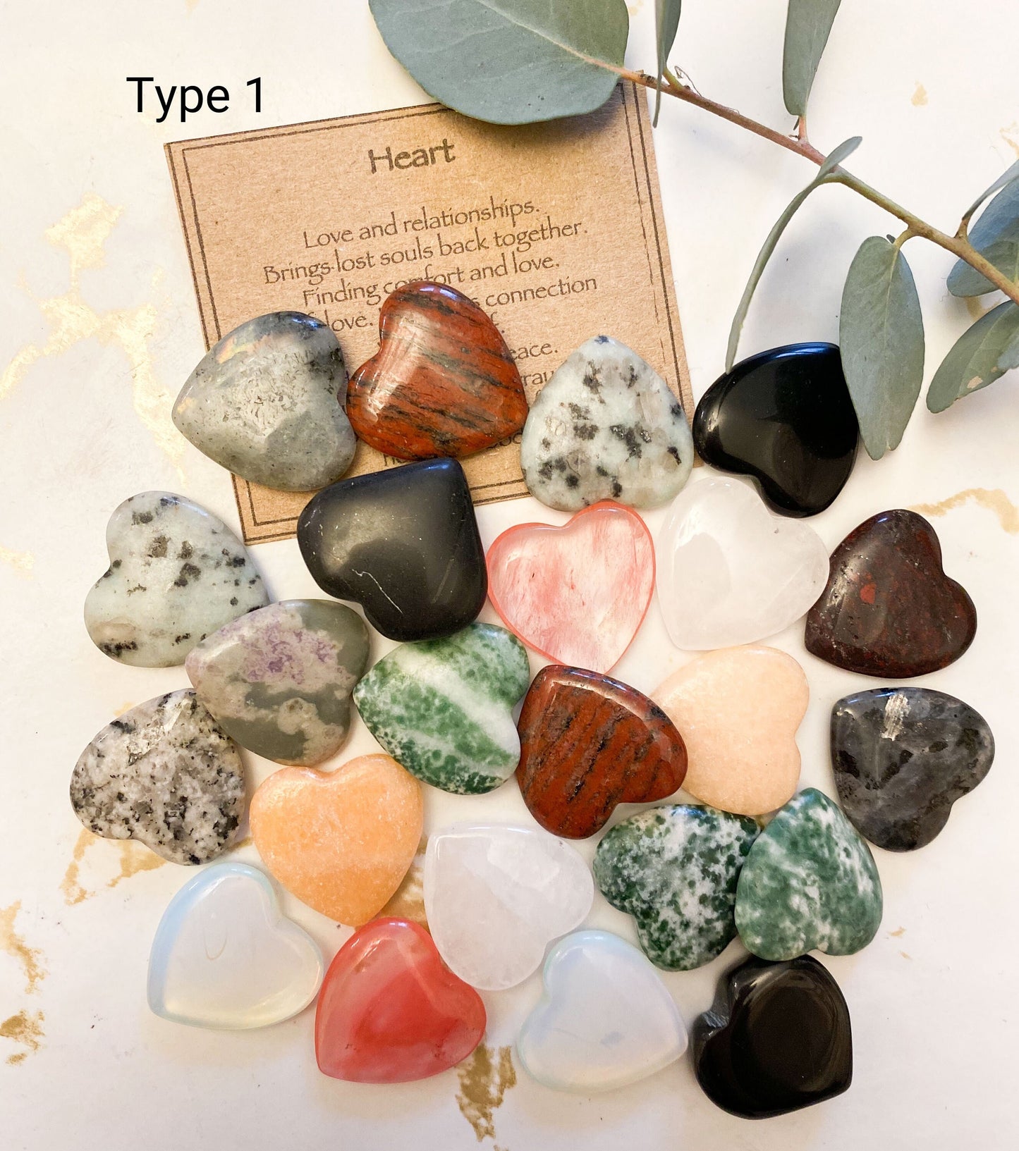 Beautiful Crystal Heart 20-25mm - Wide Variety Of Sizes & Crystal Types Available