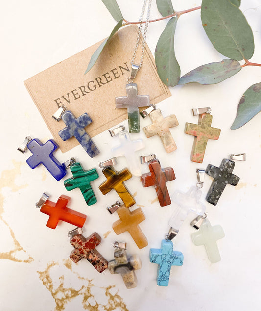 Beautiful Crystal Cross Pendant Necklace - Wide variety Available!