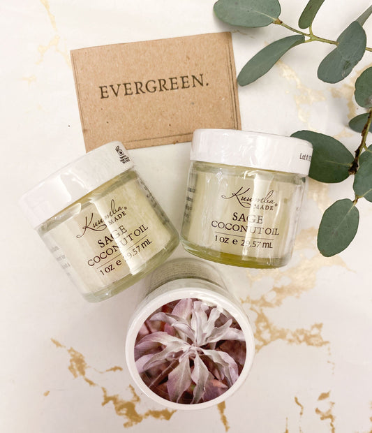 Organic Sage & Coconut Oil - Calming, Cleansing, Purifying