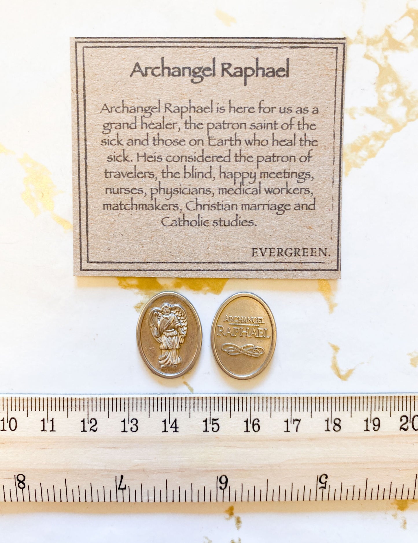 Beautiful Silver Archangel Token - Gabriel, Michael, Uriel & Raphael