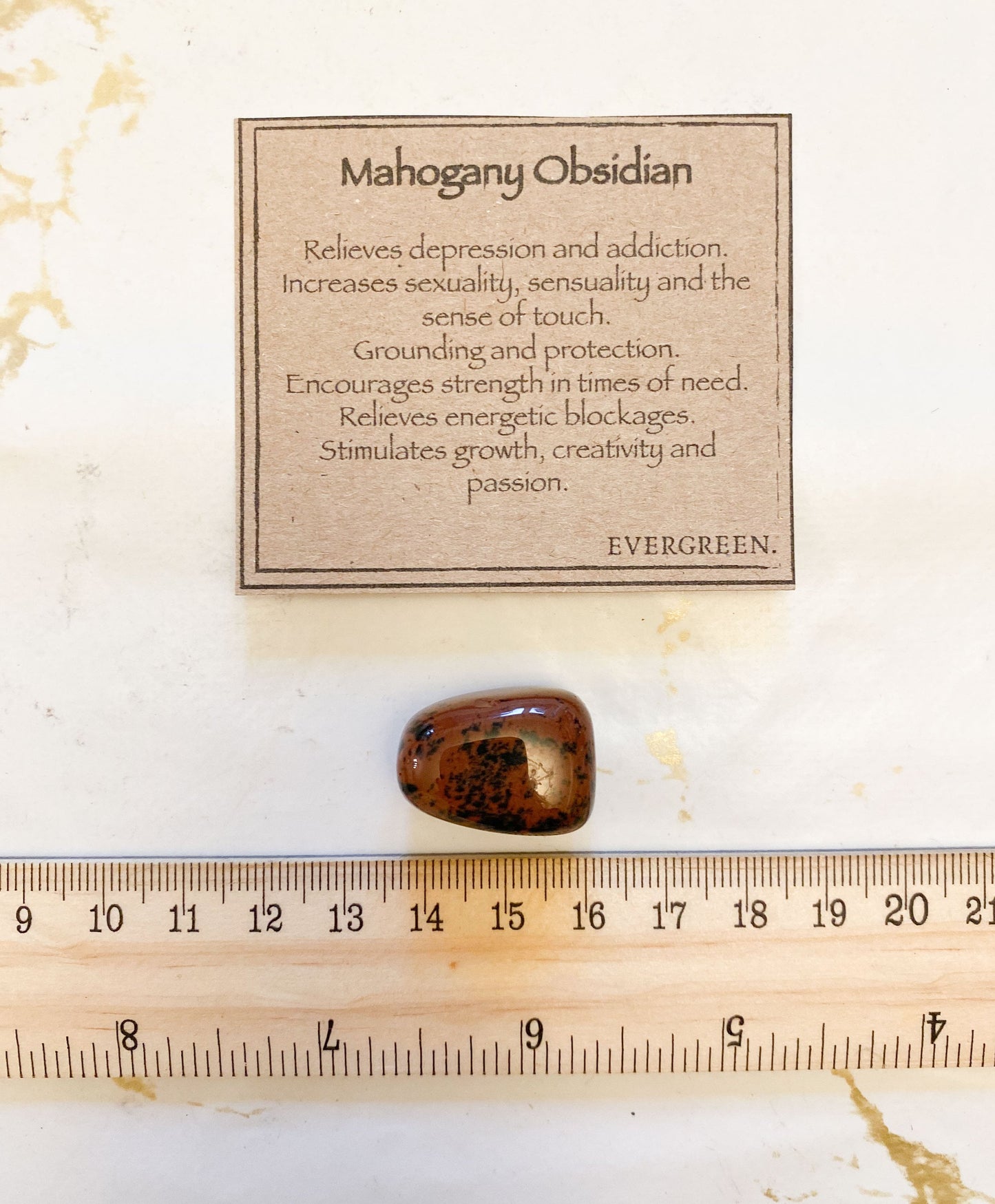 Mahogany Obsidian Crystal Tumbled Stone - Strength, Growth & Creativity
