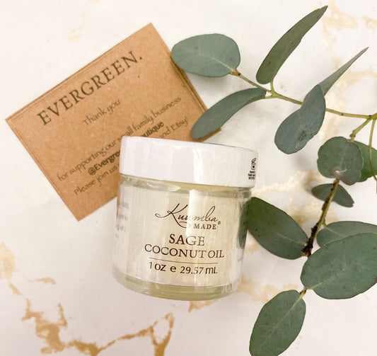 Organic Sage & Coconut Oil - Calming, Cleansing, Purifying