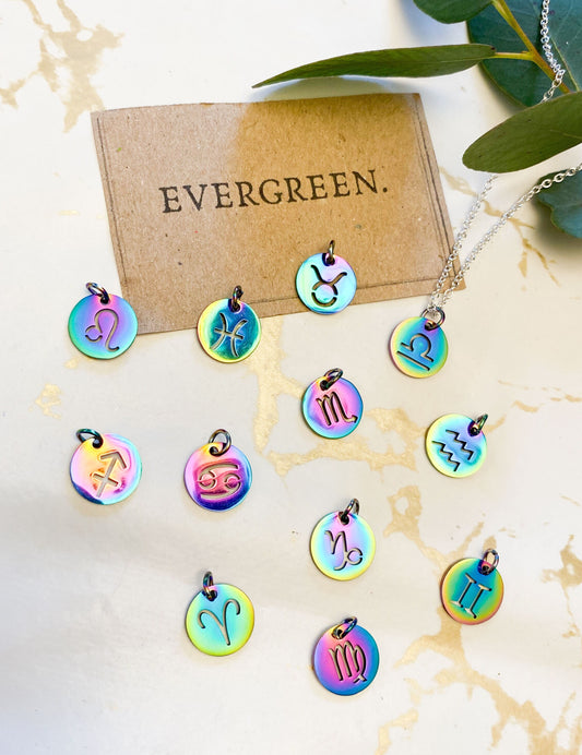 Rainbow Zodiac Pendant - All Star Signs Available!