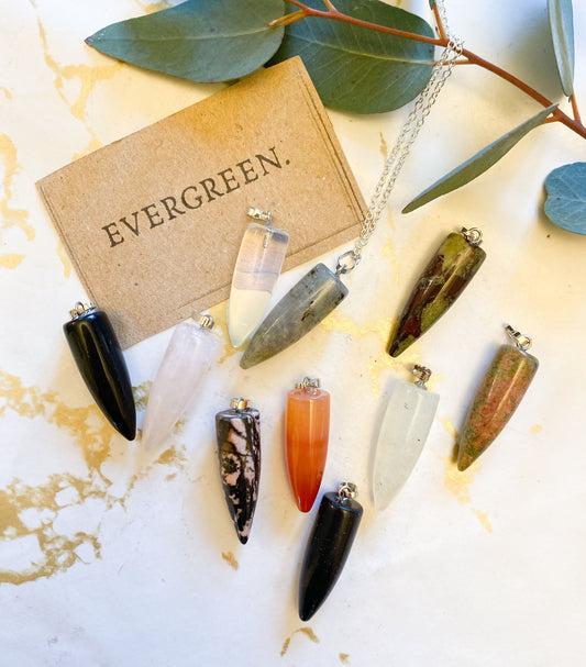 Stunning Crystal Smooth Point Pendants - Wide Variety Available!