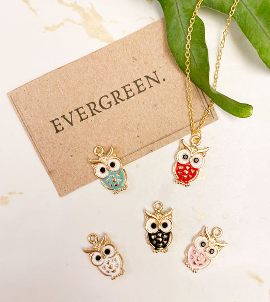 Beautiful Enamel Owl Pendants - Wide Variety Available!