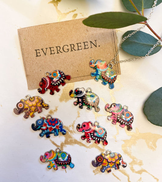 Multicolour Elephant Pendant