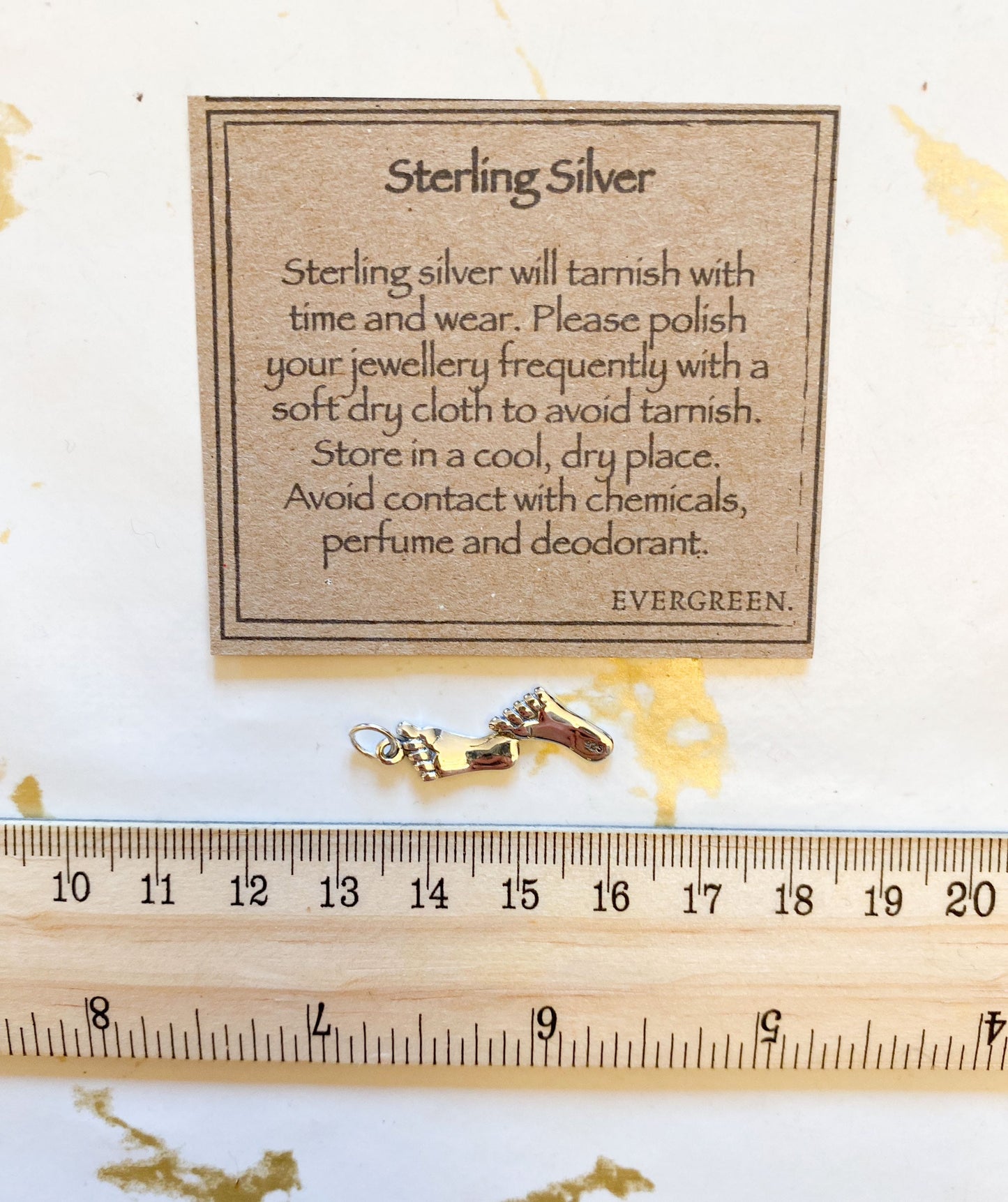 Sterling Silver Footprints Pendant