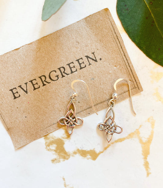 Stunning Sterling Silver Celtic Knot Dangle Earrings
