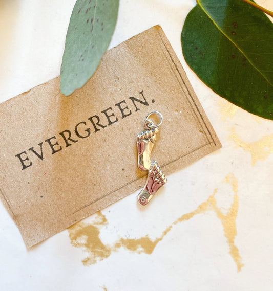 Sterling Silver Footprints Pendant