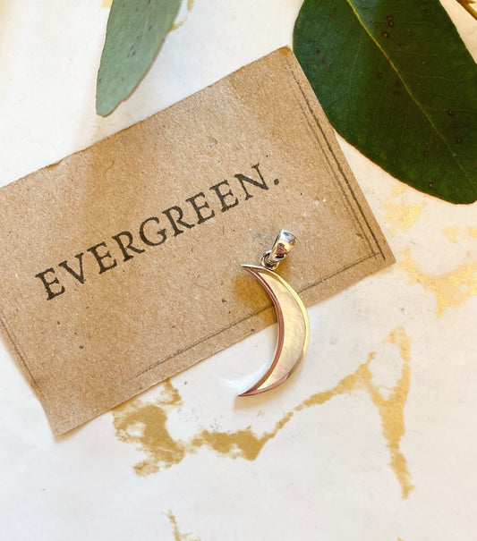 Sterling Silver & Mother Of Pearl Magic Moon Pendant