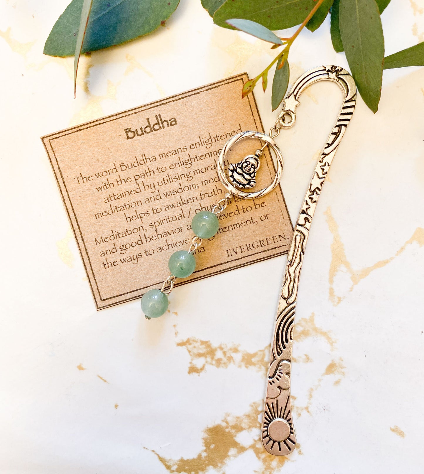 Beautiful Antique Silver Plated Buddha & Chakra Crystal Bookmarks - Wide Variety Available!