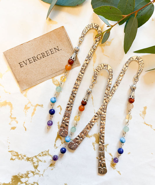Beautiful Antique Silver Plated Buddha & Chakra Crystal Bookmarks - Wide Variety Available!