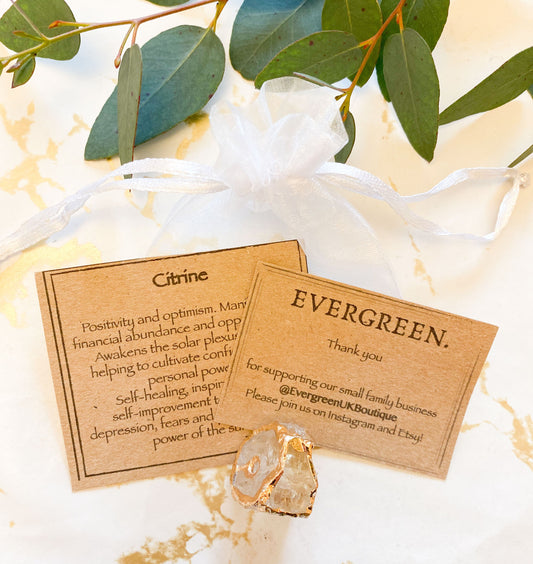 Raw / Rough Citrine Crystal Nugget Pendant - Positivity, Inspiration & Confidence