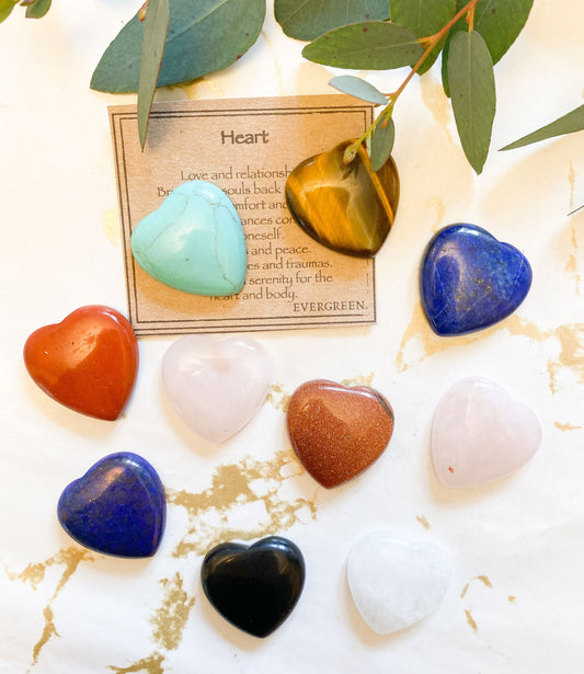 Crystal Heart Cabochon 30mm - Wide Variety Available