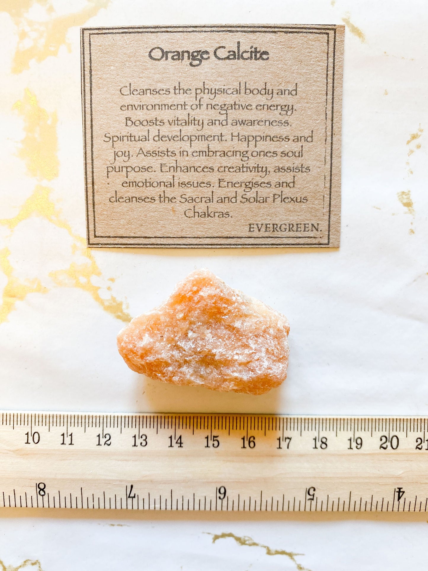 Raw / Rough Orange Calcite Crystal - Vitality, Happiness & Creativity