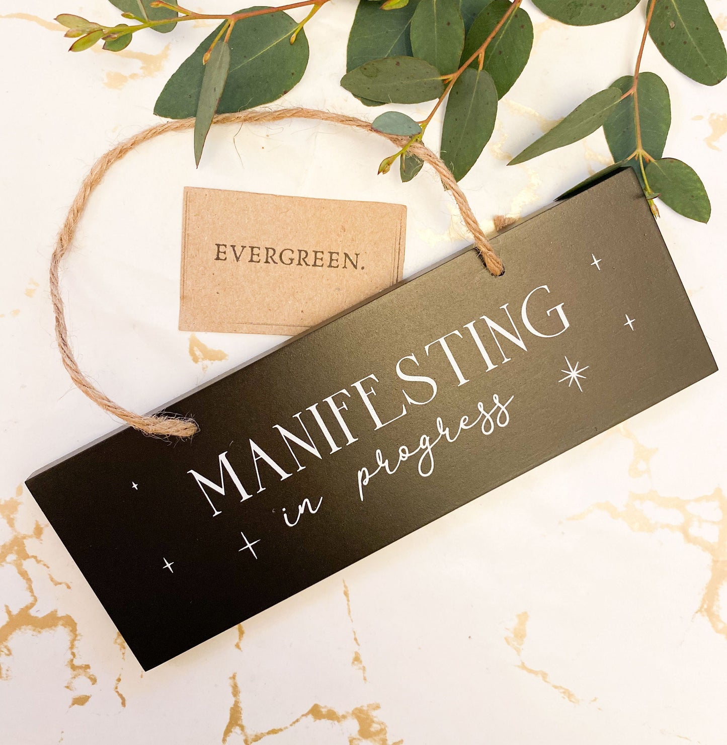 Manifesting In Progress - Decorative Wooden Sign