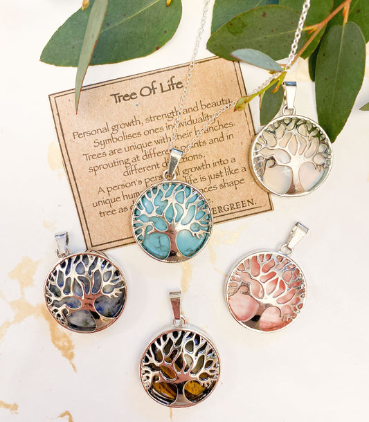 Tree Of Life Crystal Pendant - Wide Variety Available!