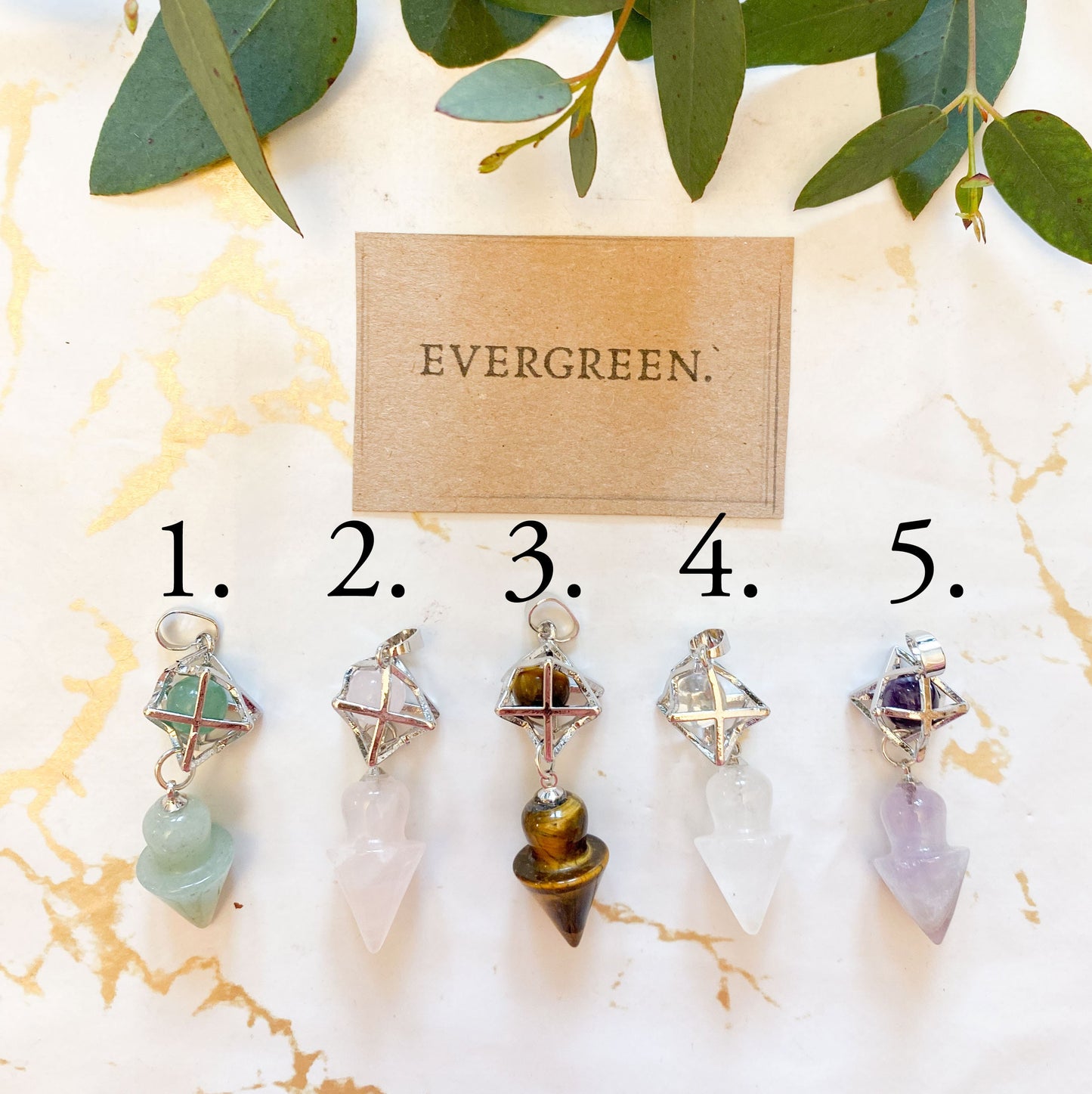 Crystal Point Pendulum & Necklace Set - Wide Variety Available!