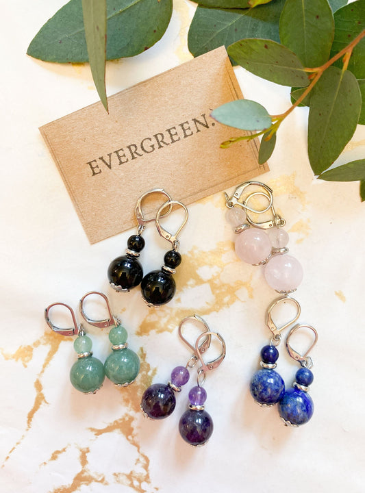 Crystal Droplet Lever Back Earrings - Wide Variety Available!