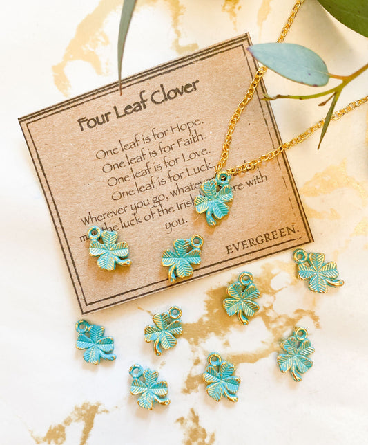 Four Leaf Clover Pendant - Luck, Faith & Love