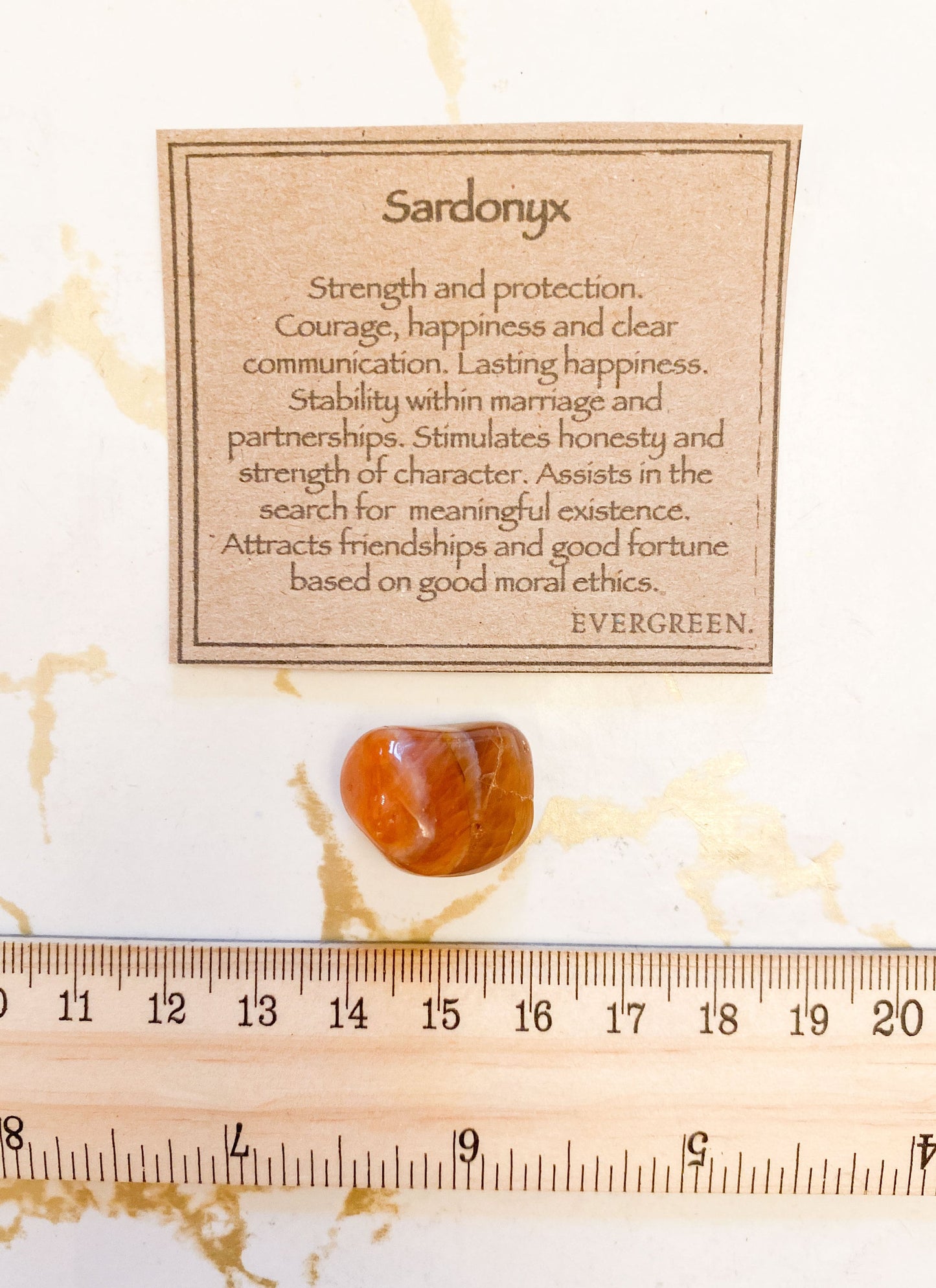 Sardonyx Crystal Tumbled Stone - Strength, Protection & Courage