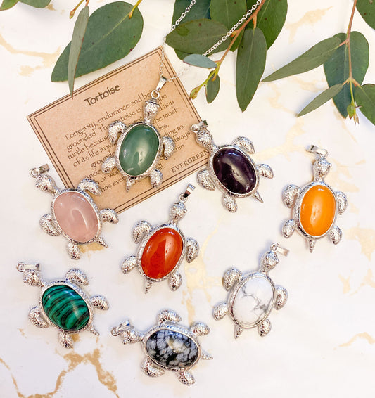 Crystal Tortoise Pendant - Wide Variety Available!