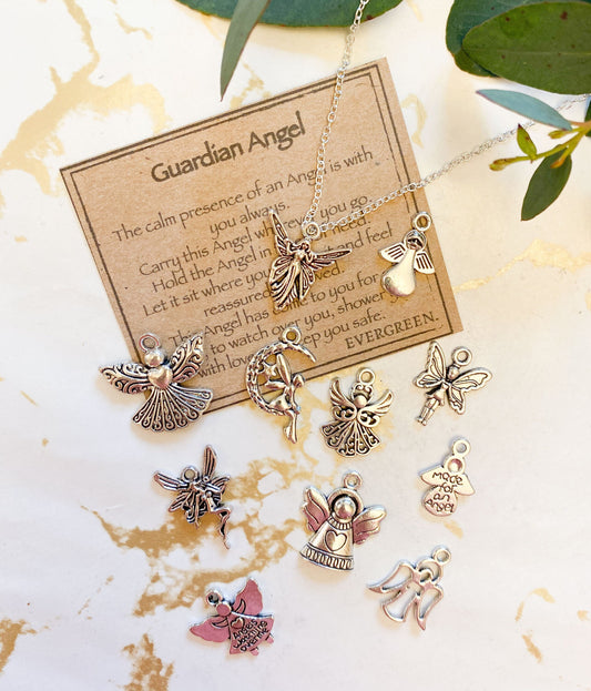 Silver Guardian Angel Pendant - Wide Variety Available!