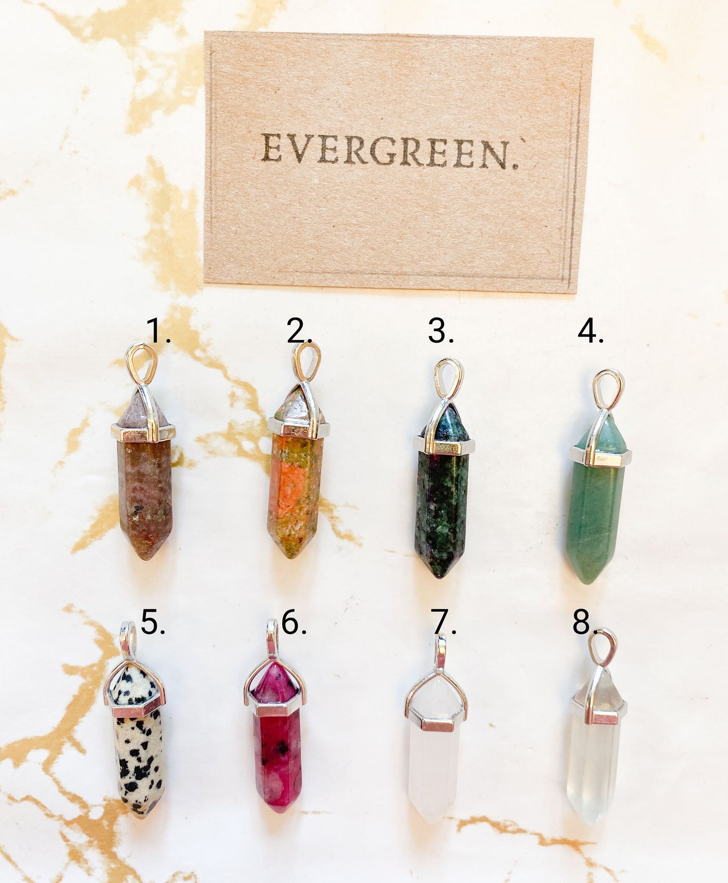 Crystal Point Pendant - Wide Variety Available!