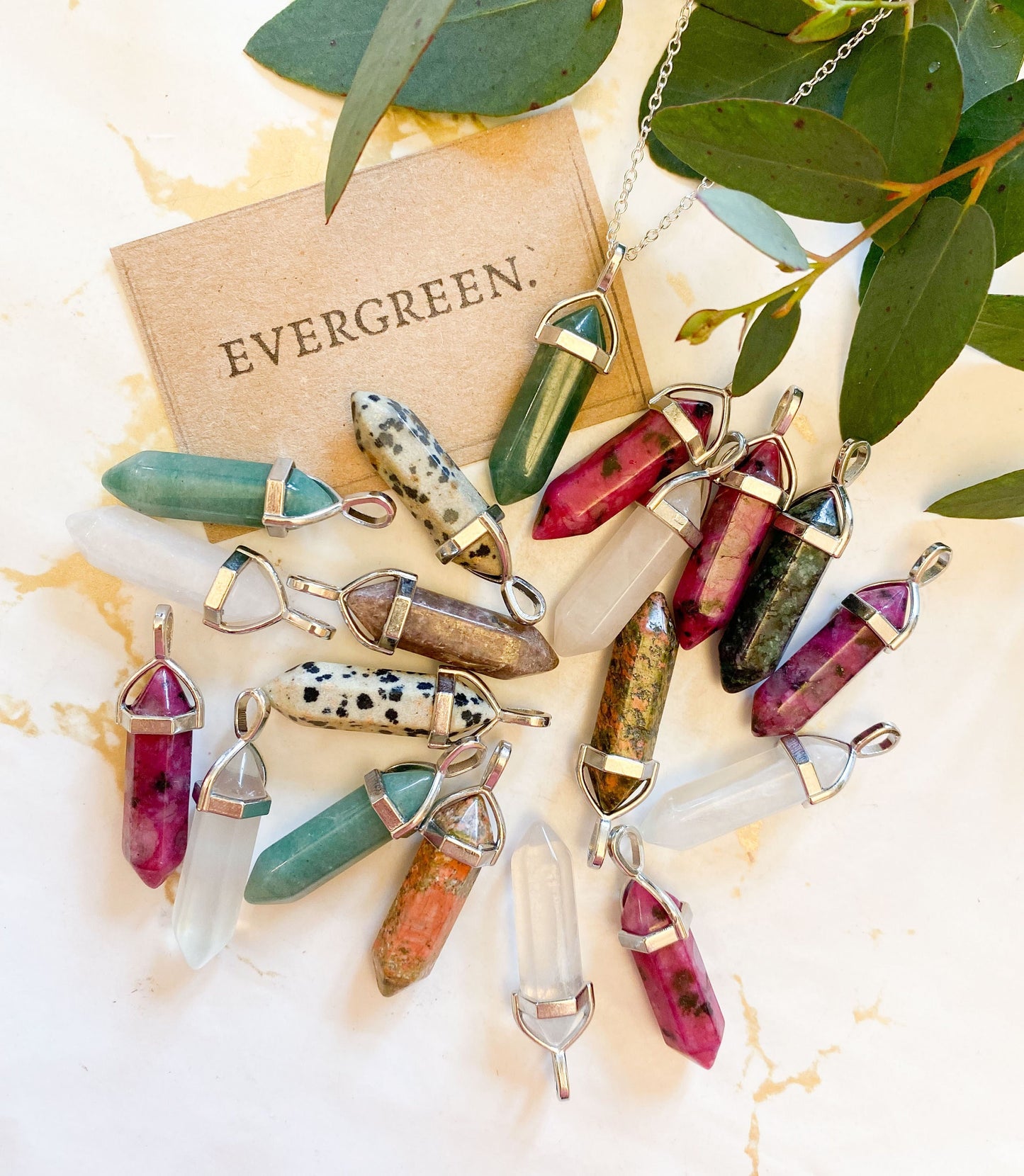 Crystal Point Pendant - Wide Variety Available!