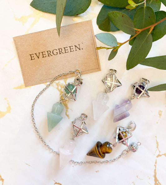 Crystal Point Pendulum & Necklace Set - Wide Variety Available!