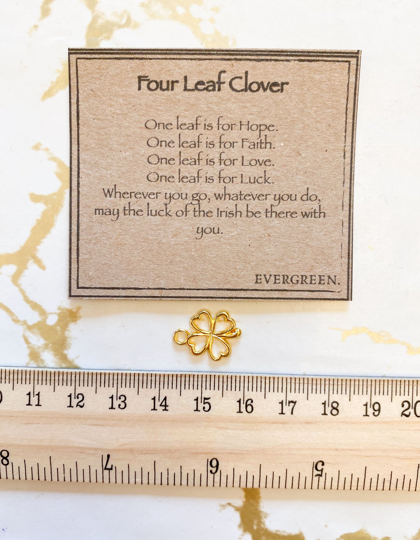 Four Leaf Clover Pendant Bronze / Silver / Gold - Luck, Love & Faith