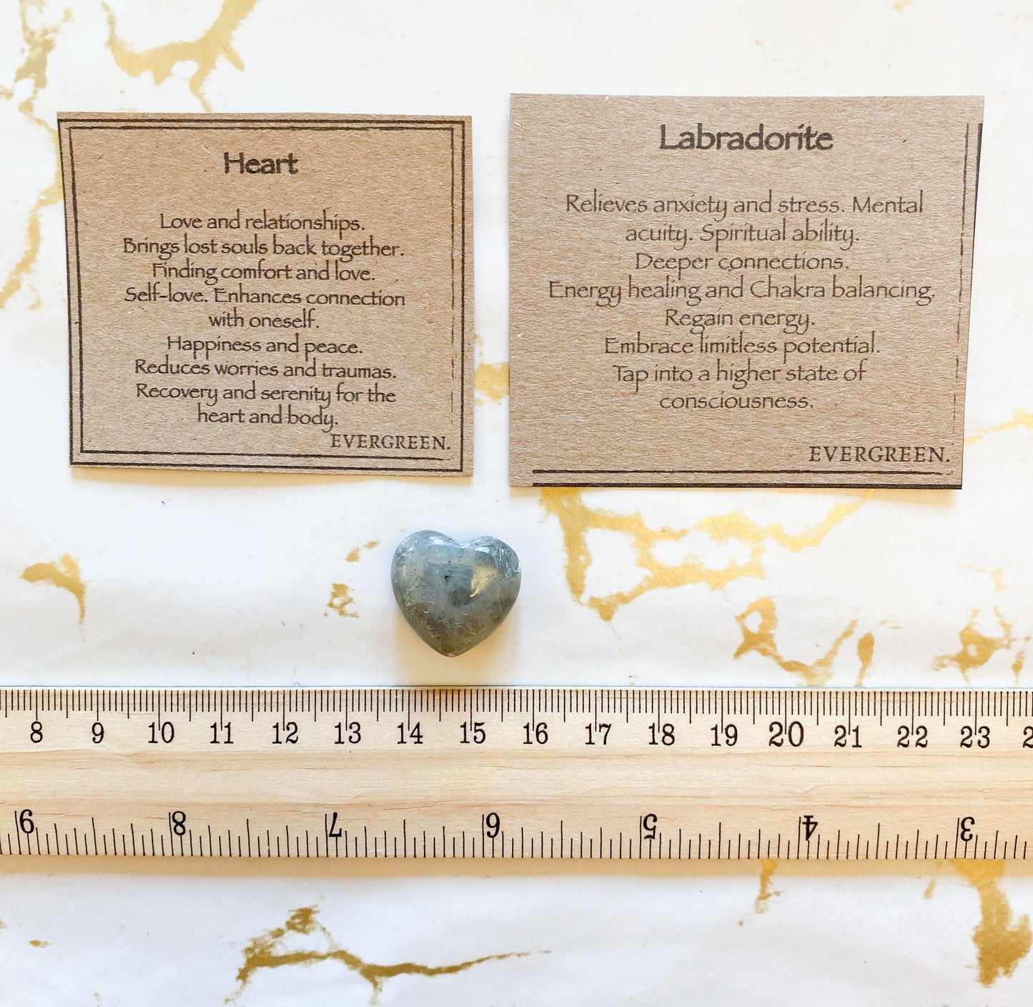 Labradorite Crystal Heart 20mm - Healing, Balancing & Energy