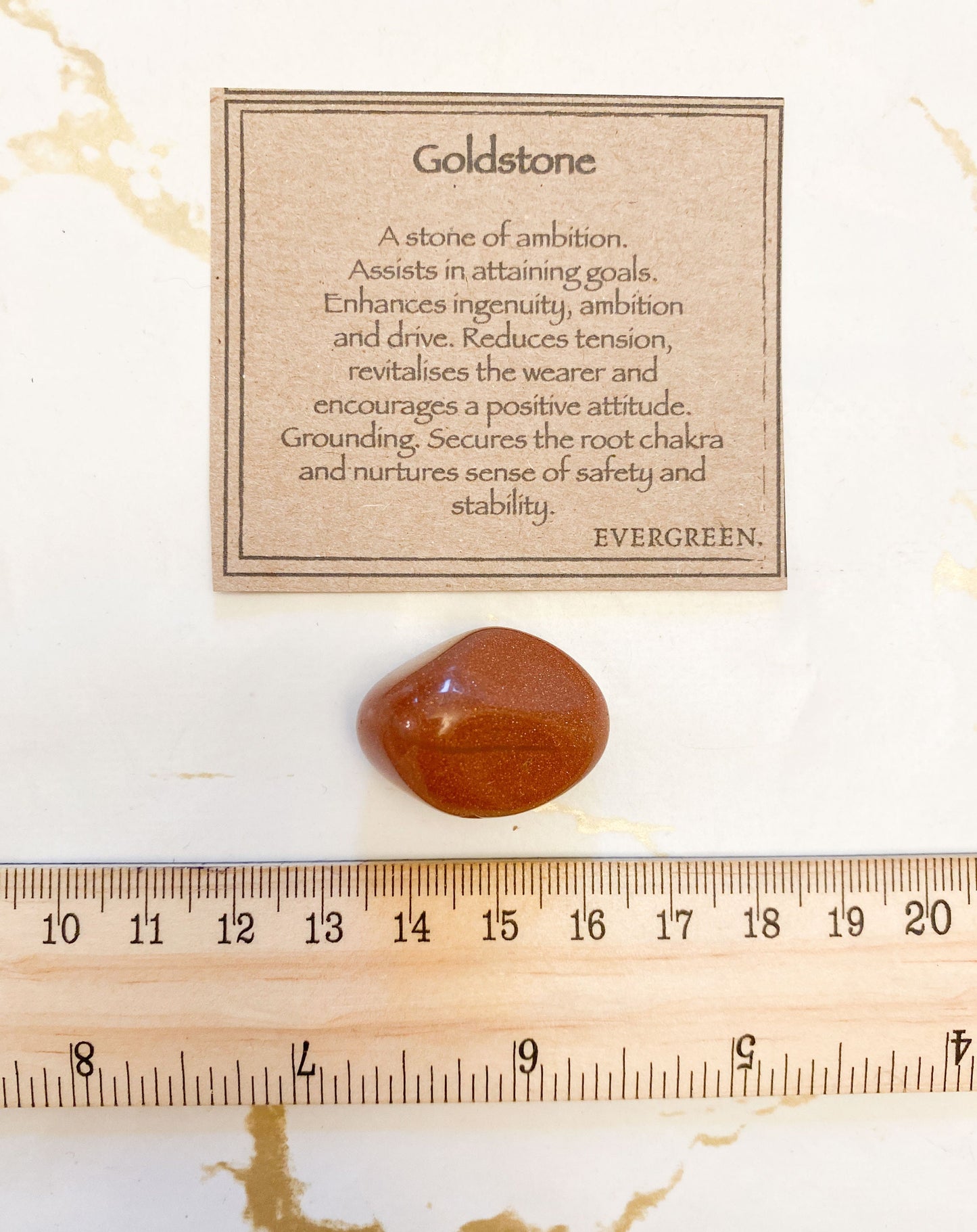 Goldstone Crystal Tumbled Stone - Ambition, Ingenuity & Grounding