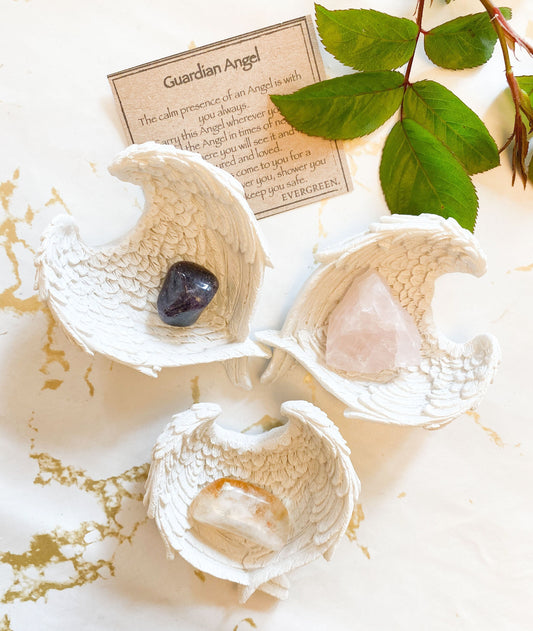 Guardian Angel Wing Trinket Dish - Love, Light & Protection