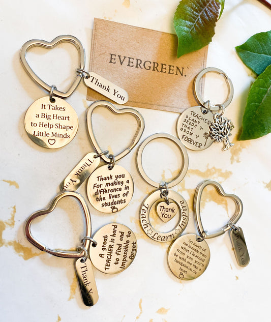 Thank You Teacher Keychain - Wide Variety Available!