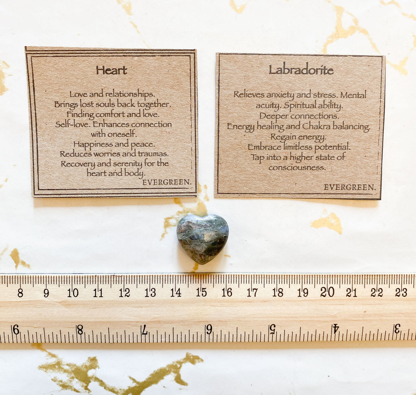 Labradorite Crystal Heart 20mm - Healing, Balancing & Energy