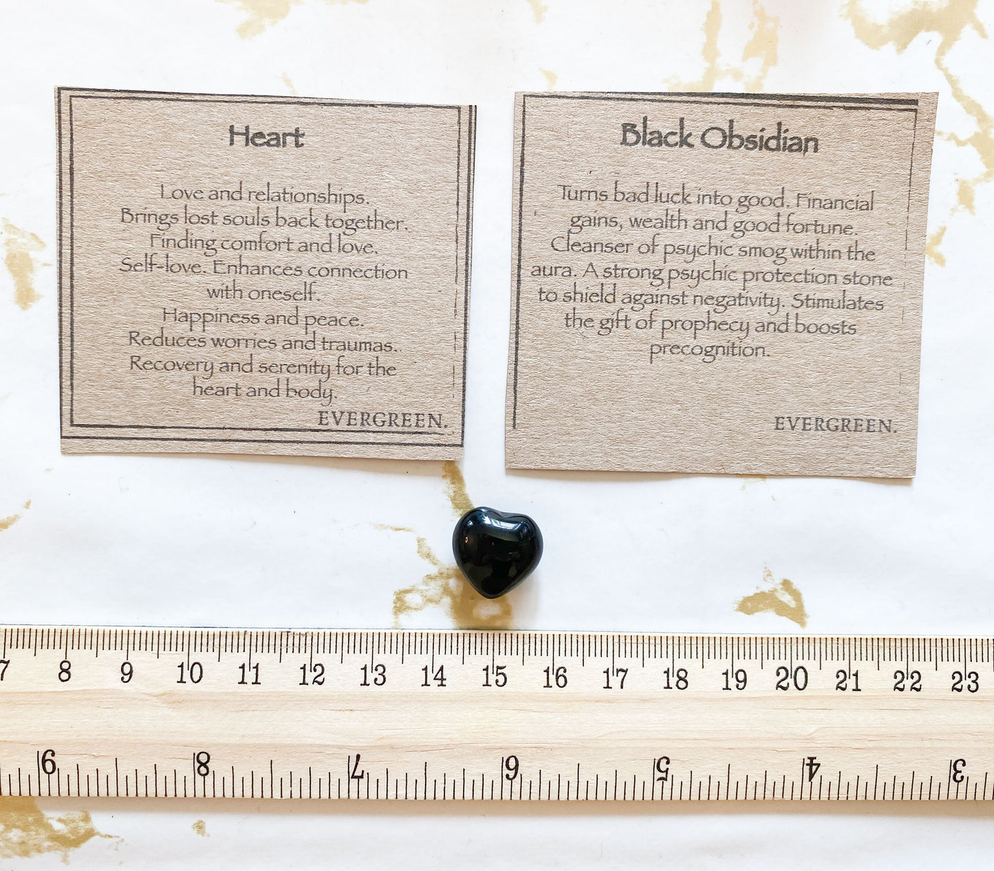 Black Obsidian Crystal Heart 15mm - Wealth, Good Fortune & Protection