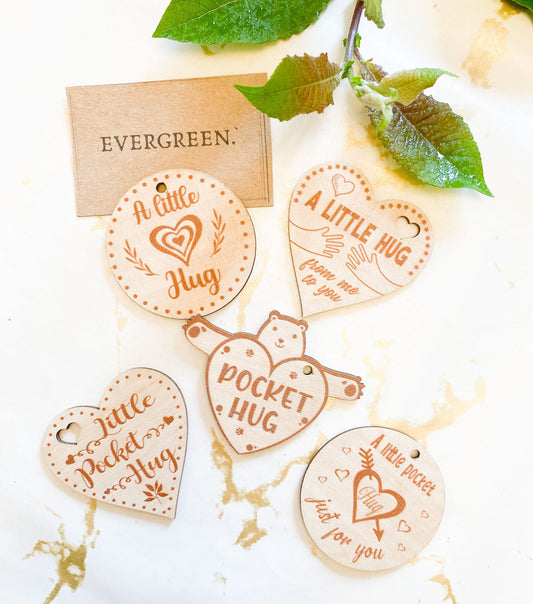 Wooden Pocket Hug - Variety Of Designs Available!