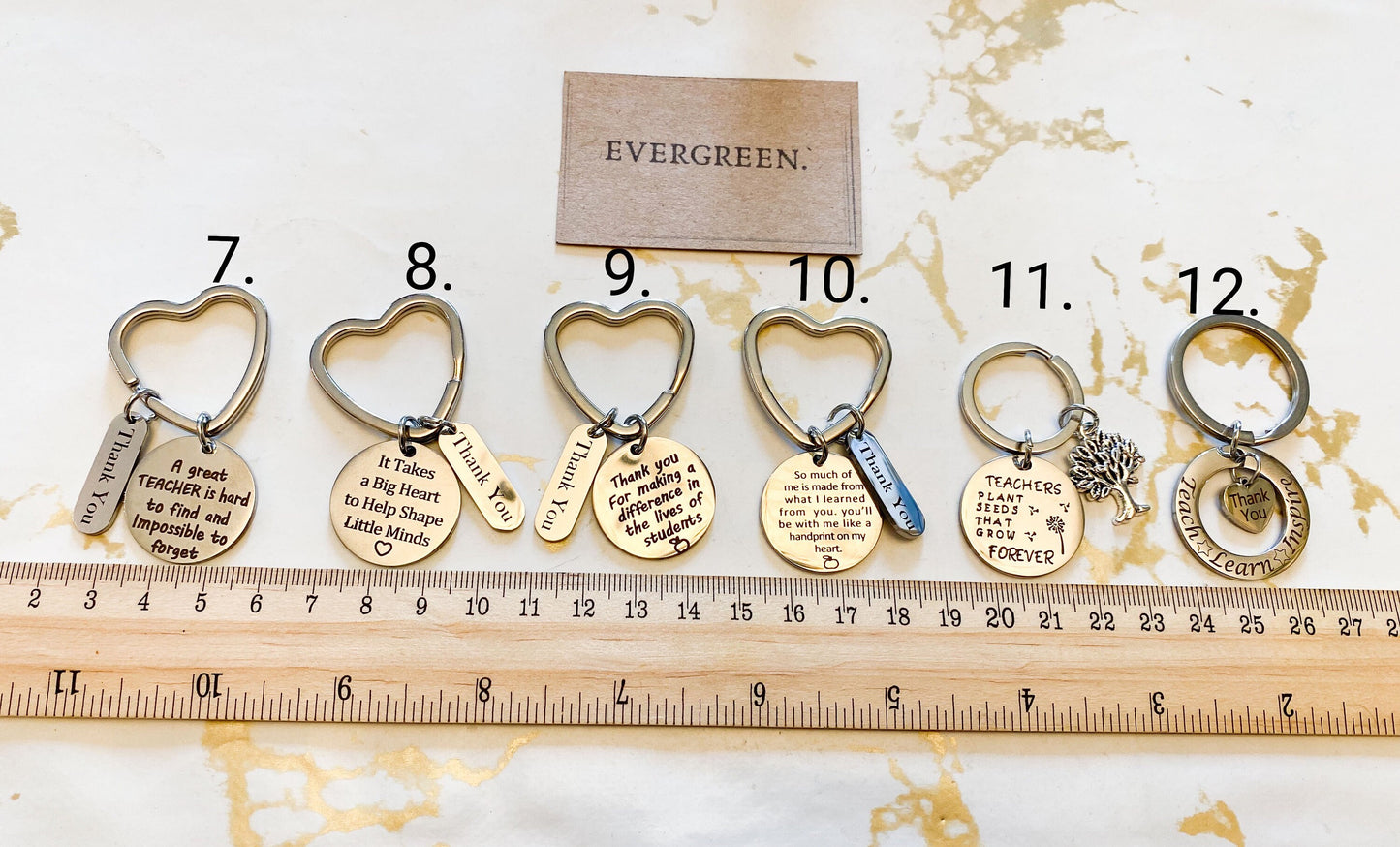 Thank You Teacher Keychain - Wide Variety Available!