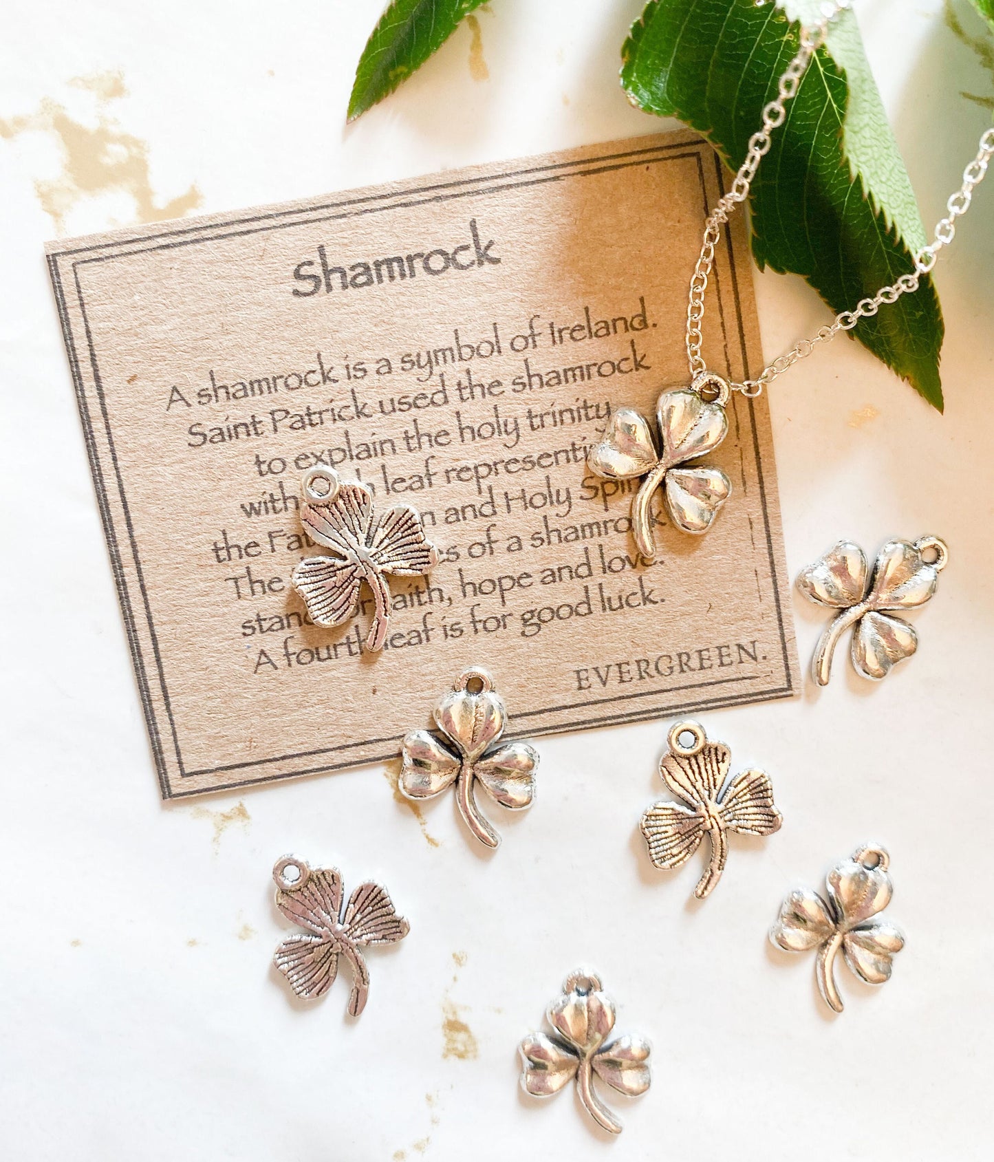 Shamrock Pendant - Faith, Hope & Love