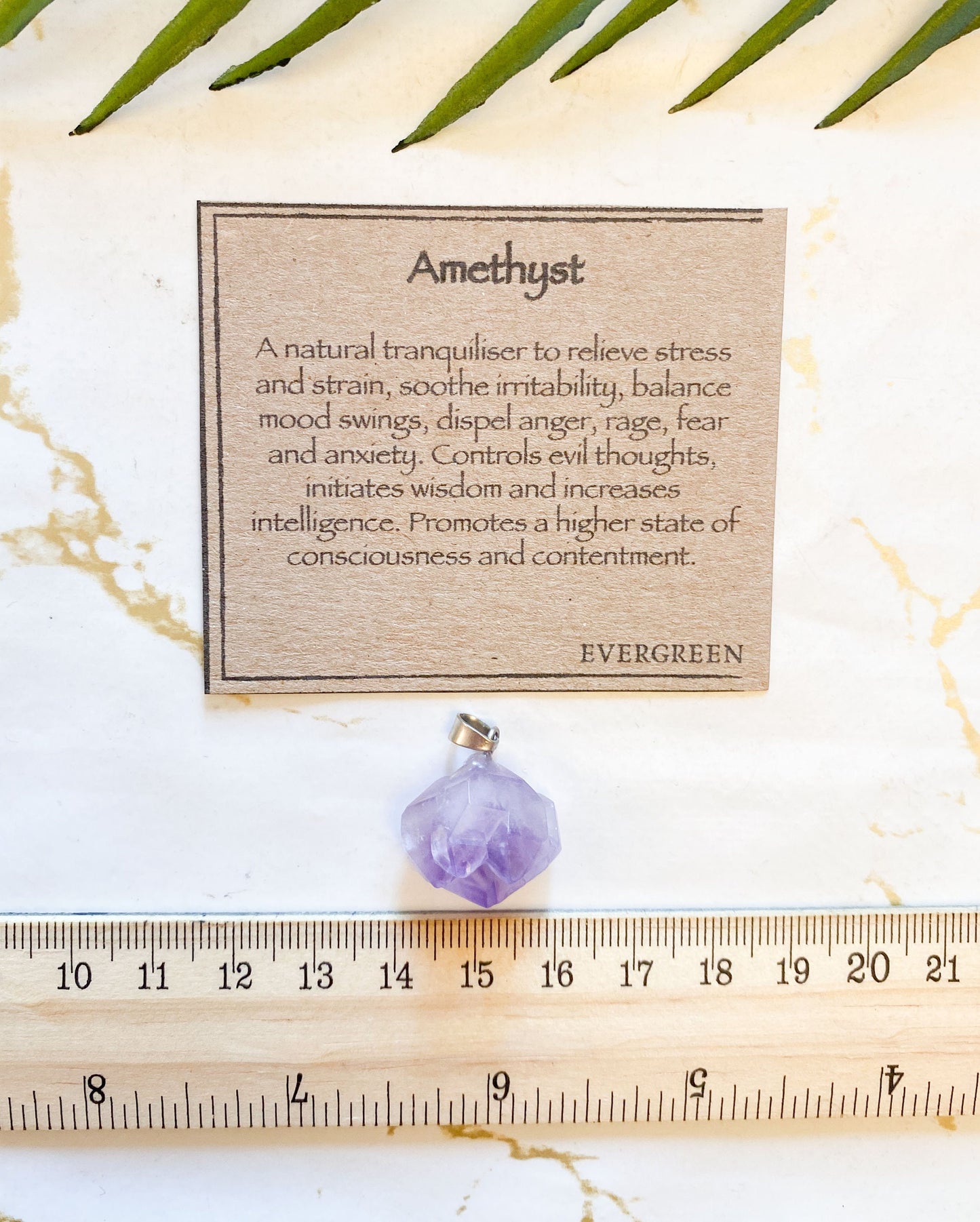 Raw / Rough Amethyst Crystal Pendant - Balance, Wisdom & Higher Consciousness