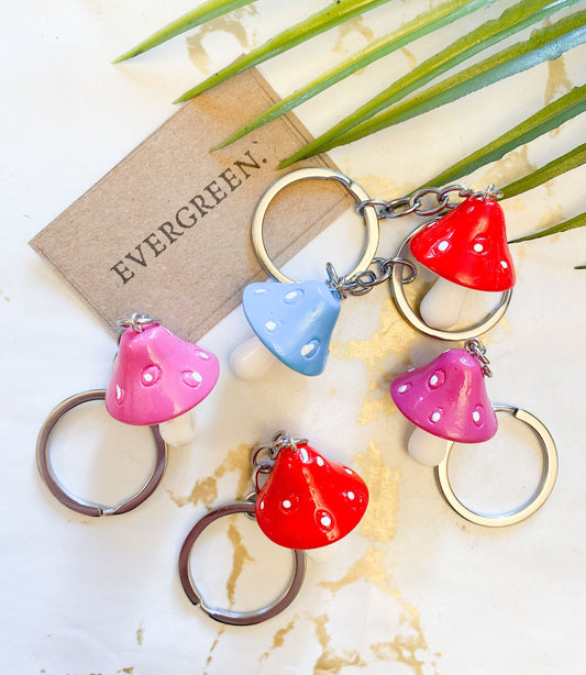 Mushroom / Toadstool Keychain - Variety Of Colours Available!