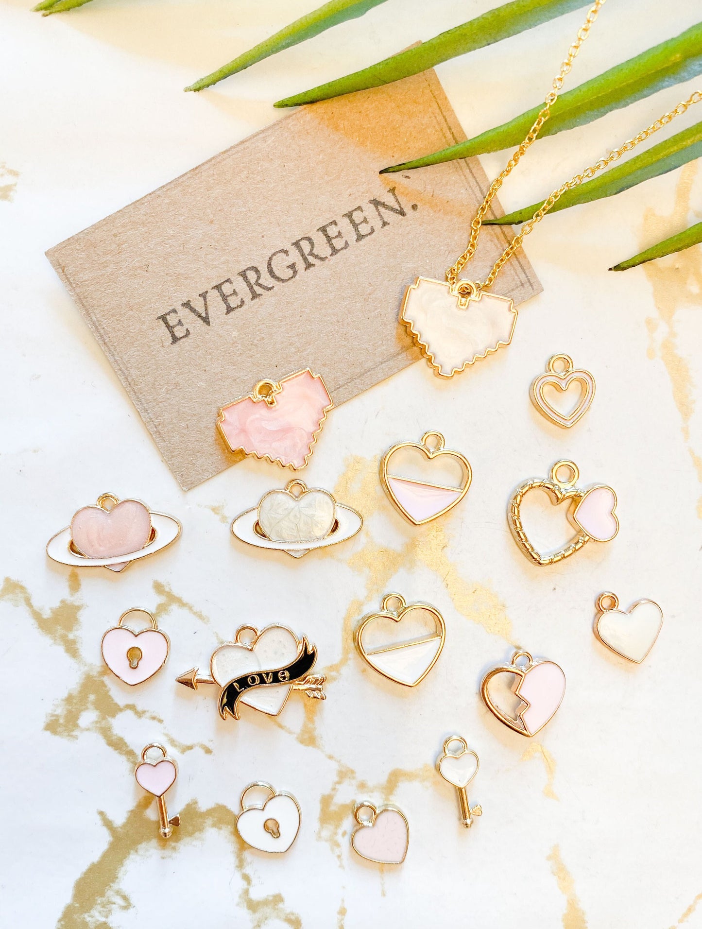 Heart & Love Lock Pendants - Wide Variety Available!