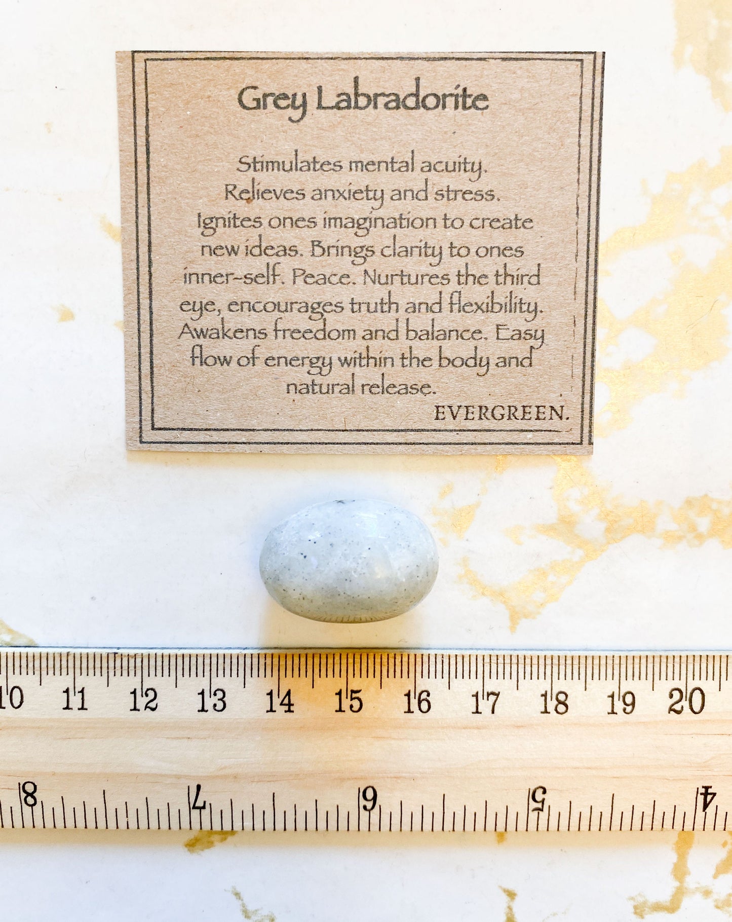 Grey Labradorite Crystal Tumbled Stone - Clarity, Peace & Balance