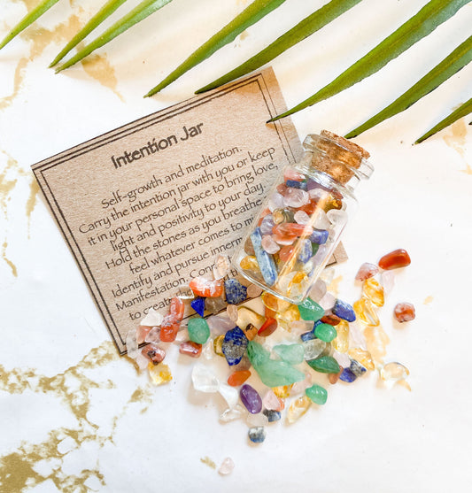 Mixed Crystal Chip Intention Jar - Growth, Positivity & Energy