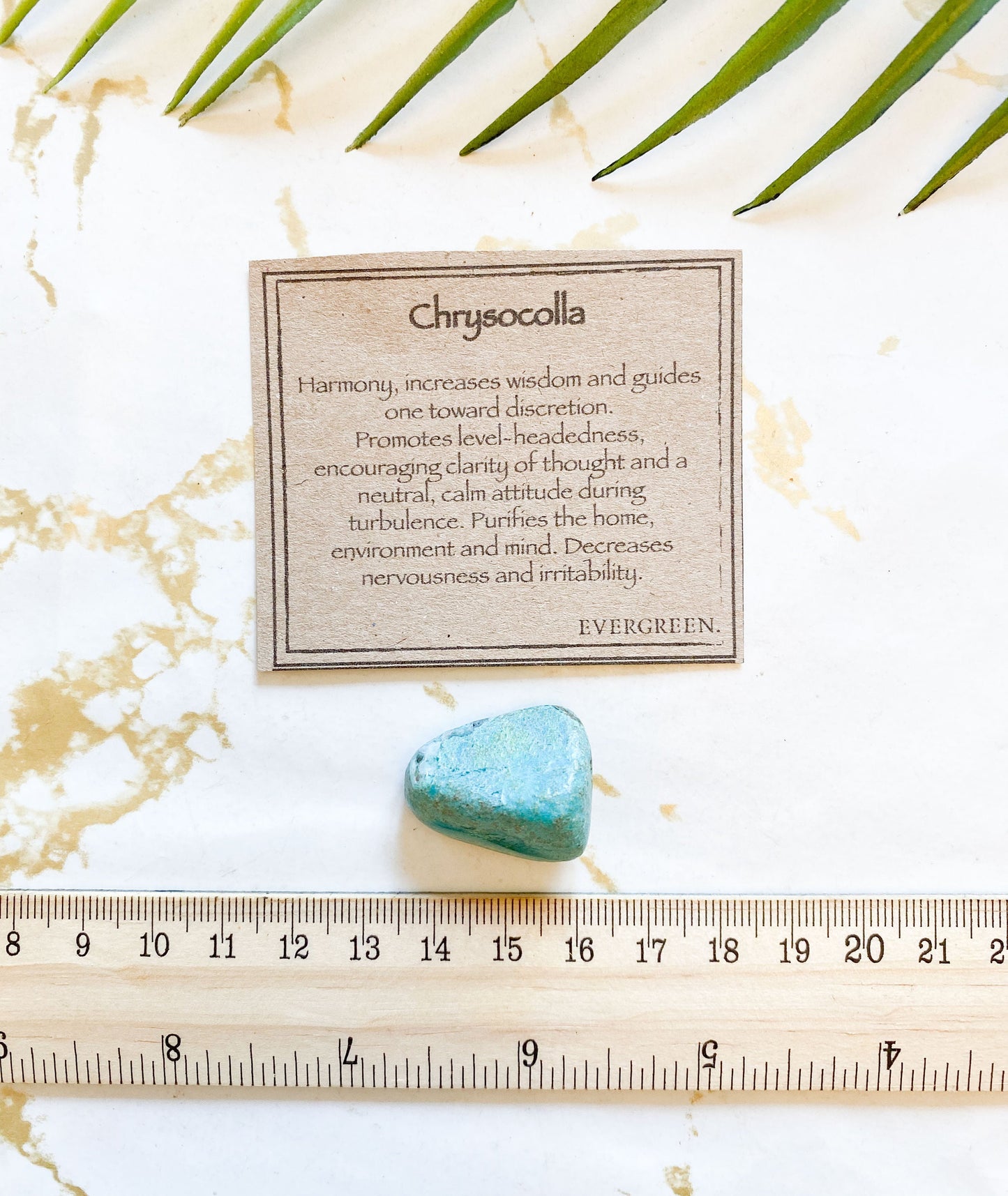Chrysocolla Crystal Tumbled Stone - Wisdom, Guidance & Calm