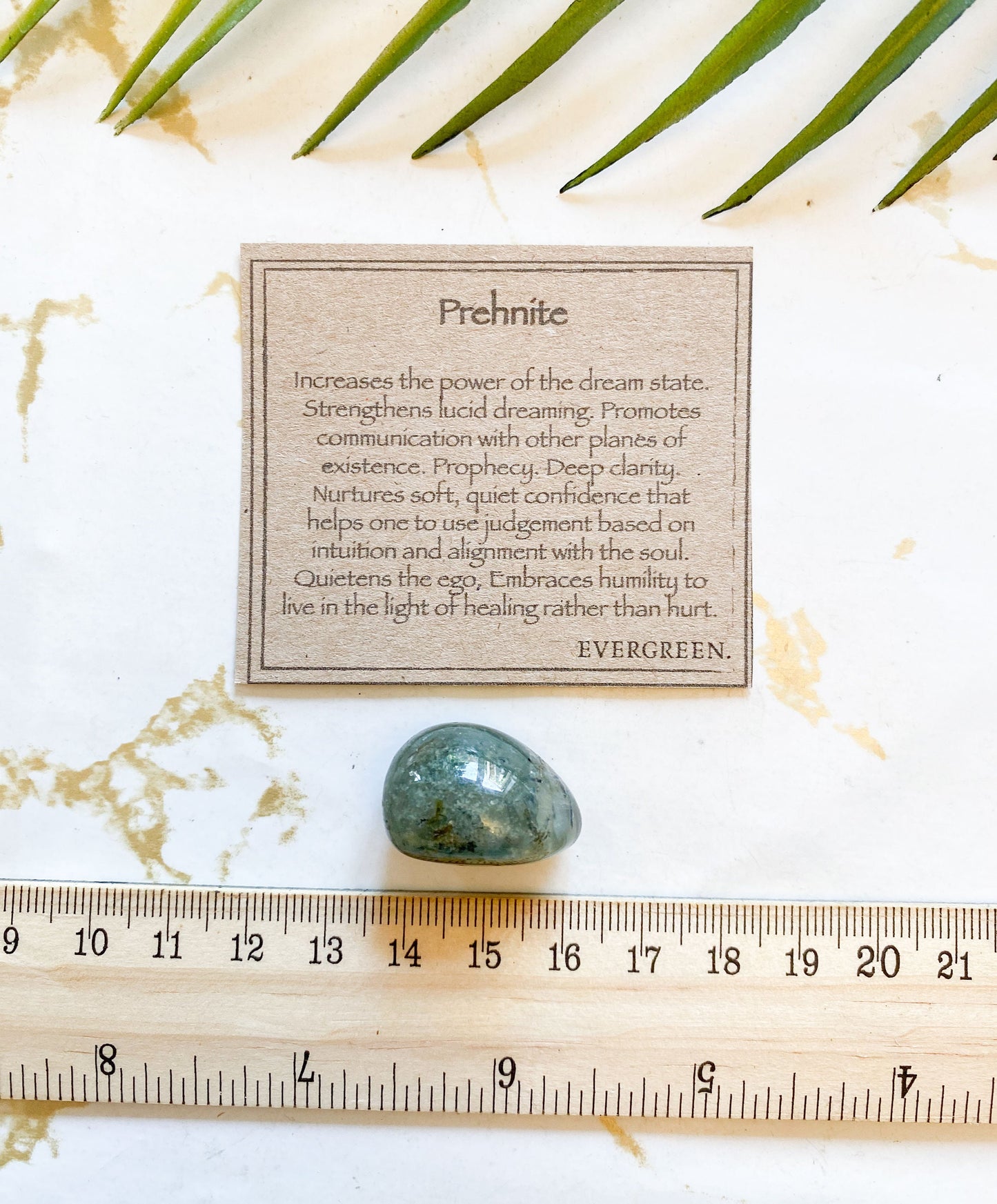 Prehnite Crystal Tumbled Stone - Confidence, Clarity & Alignment